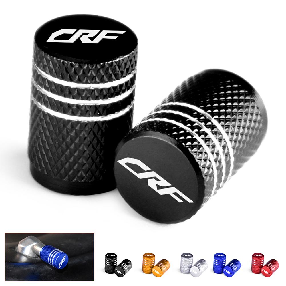 AAAKY1 CRF Motorcycle Tire Valve Air Port Stem Cover Cap Plug CNC Aluminum Accessories For Honda CRF250R CRF450R CRF450X CRF 250 450 R