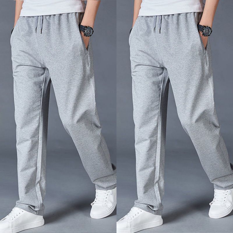 Men's Plus Size Sports Pants Straight Loose Fit Casual Pants All-match Trousers Spring and Autumn
