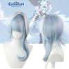 Cosplay Wig With Blue White Gradient Hightemperature Silk For Anime Costume Party