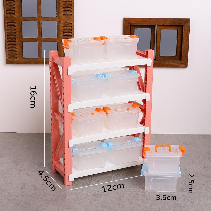 1:12 Dollhouse Miniature Storage Multi-layer Shelves Warehouse Scene Furniture Home Model Decor Toy Accessories