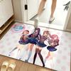 Game D-Doki D-Doki Floor Mat Soft Flannel Floor Mat  Suitable for Entryways, Living Rooms, Bedrooms, and Bathrooms