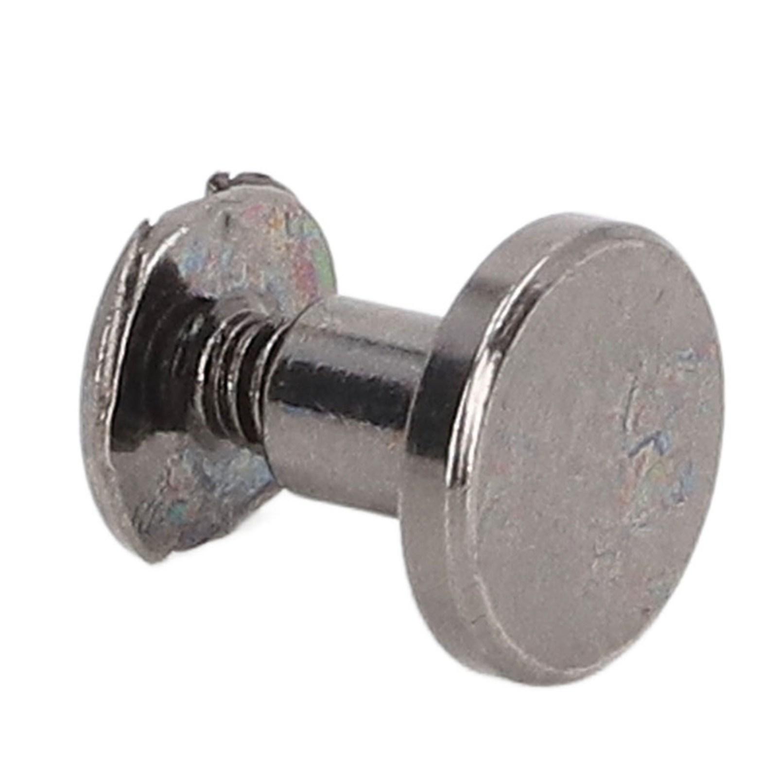 

100 Sets Metal Chicago Binding Screws Electroplated Brass Arc Round Flat Head Leather Rivets Screws