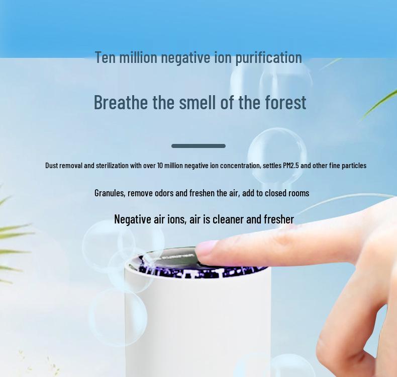 Cup-Shaped Negative Ion Air Purifier for Cars and Desktops - Ideal for Formaldehyde Removal, Safe for Mothers and Babies