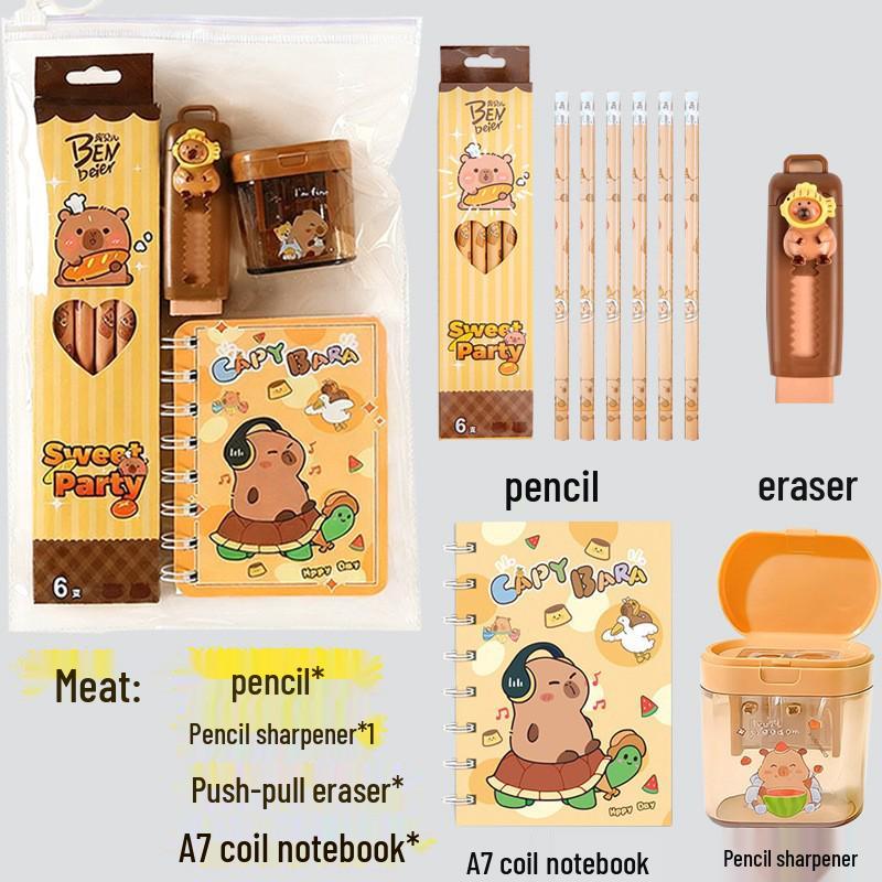 Wasserschwein-Briefpapier-Set: Süßes Schulgeschenkpaket für Kinder