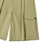 BEYOND CLOSET [Collection Line] Belted Detail Washed Cotton Cargo Half Pants Khaki