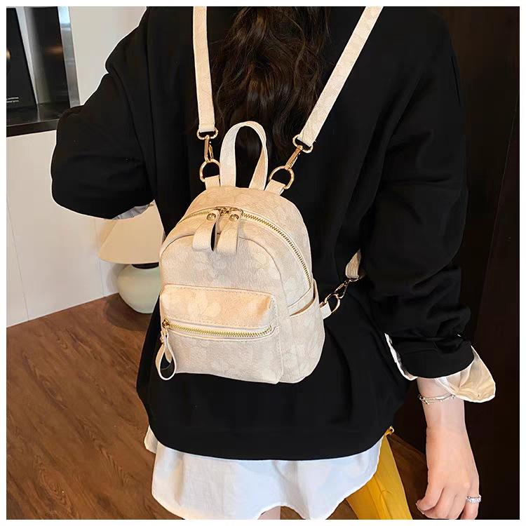 Backpacks Women Fashionable Niche Design Korean Style All-matching Students  schoolbags Casual Light Travel Mini Backpack 18.5x10.5x19