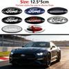 12.5cm Auto Front Hood Grille Logo Sticker for Mondeo Mk4 Focus Mk2 Mk3 S-MAX Kuga Ranger Fiesta Mk7 Styling