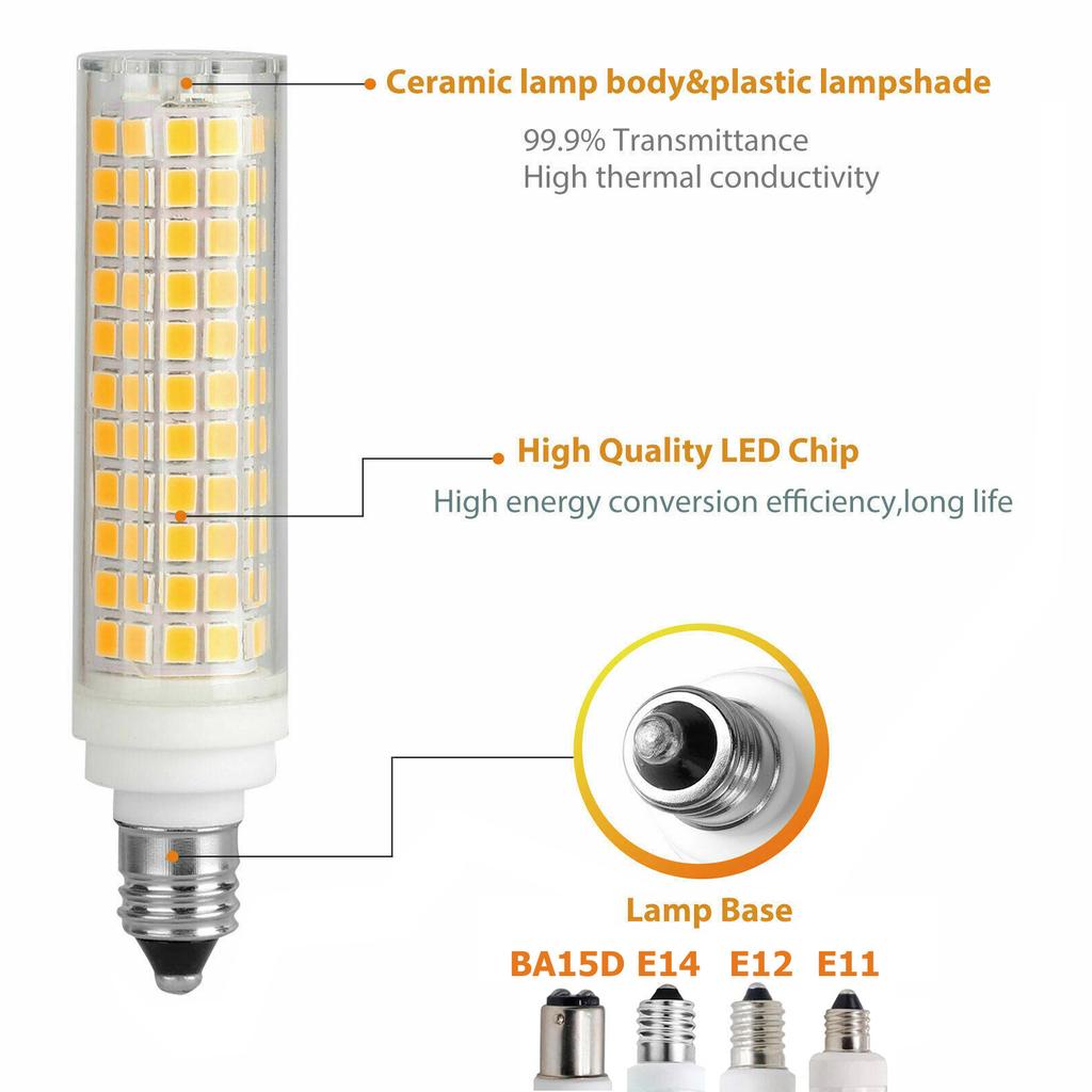 Dimmable LED Bulbs 15W 136LEDs E12 Bulb Light Corn 110V 220 Volt Nan Home Lighting Lights Decoration 360 Angle For Bedroom