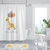 LISM Cartoon Punch-Free Shower Curtain