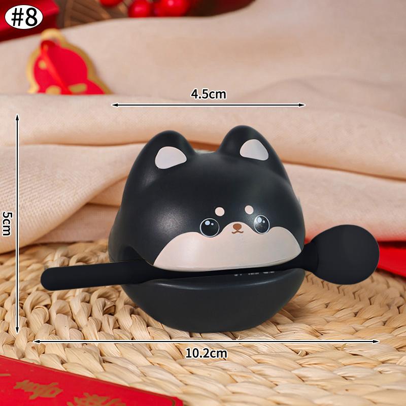 Cute Cartoon Wooden Fish Funny Decompression Toy Soundmaking Percussion Instrument Fortunate Wooden Fish Cat Figurines Gift