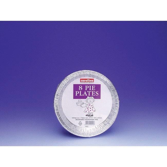 Caroline Foil Pie Plates 197 x 16mm 8pk 1021