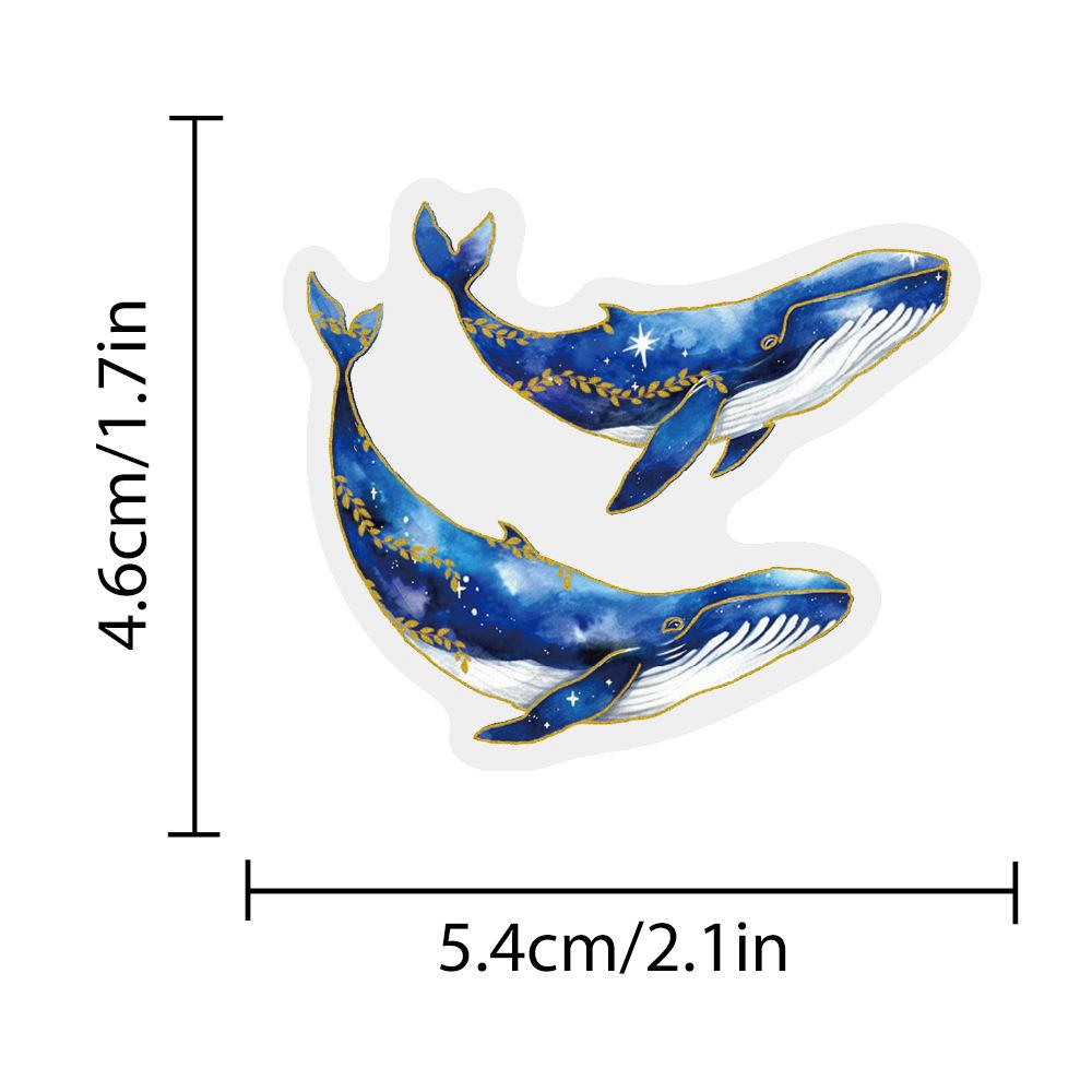 Mysterious Marine Animals Waterproof PET Stickers (50 Sheets) for Suitcase, Notebook, and Phone