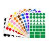 Colored Triangles Rectangular Dot Stickers for Kids Student Jigsaw Puzzle Geometry Stickers Scrapbook Labels Cute Stickers