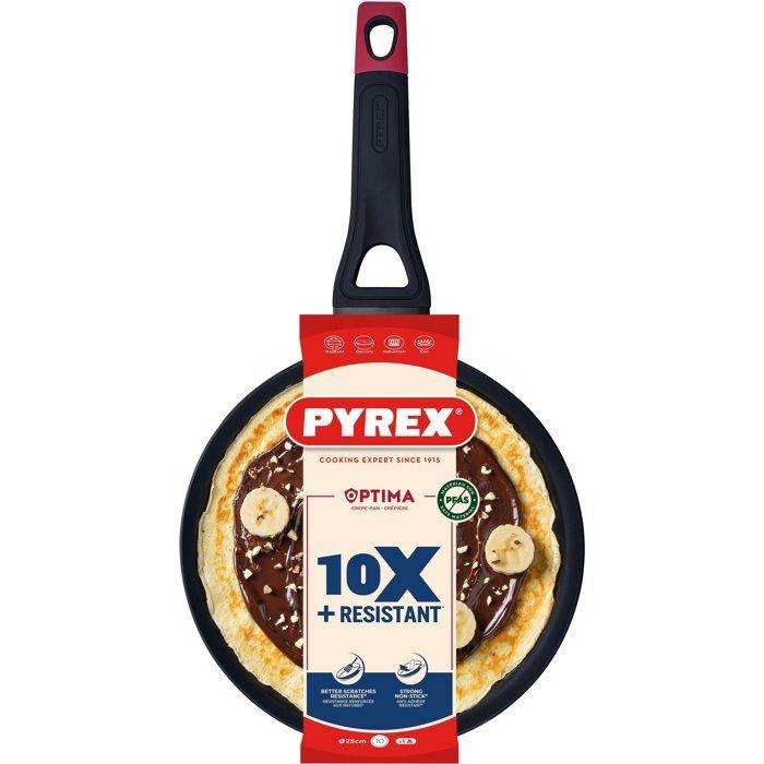 Crêpière - Tous feux dont induction - PYREX - Optima - Ø 25cm - Sans PFAS - Noir