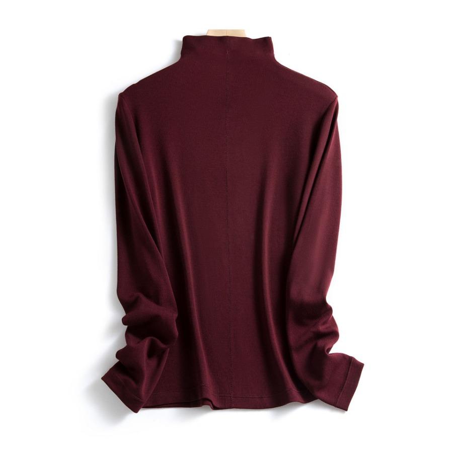 

Полувысокий воротник, наборный воротник, нижнее белье, футболка, женская, кашемировая, протеиновая, эссенция, базовая рубашка, женский теплый свитер, не требующий глажки 2XL