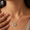 ORSA JEWELS Exquisite 925 Sterling Silver D Color VVS Moissanite Pendant Necklace for Women Elegant Wedding Fine Jewelry MON19
