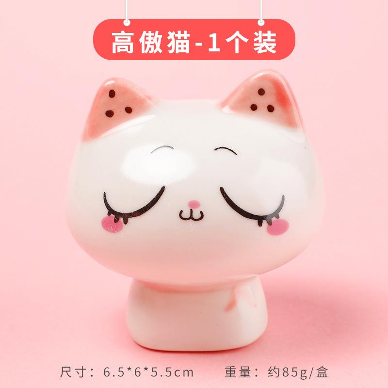 Креативные керамические украшения в виде кошек, симпатичный мини-стол, офисный стол, керамические украшения для автомобилей, отдел исцеления, подарки на день рождения 6x6.5cm