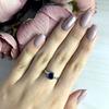 Серебряное кольцо с натуральным сапфиром 1.088ct, вес изделия 2,01 гр (1197172)
