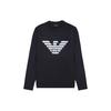 Logo Print Crew Neck Casual Long Sleeve T-Shirt Men Tops Navy-Blue 8N1T64-1JNQZ-0939
