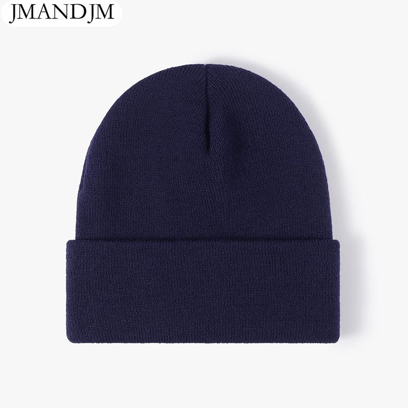 Disponibile Cappello a cuffia doppio ispessito caldo autunno e inverno cappello lavorato a maglia da donna semplice da uomo