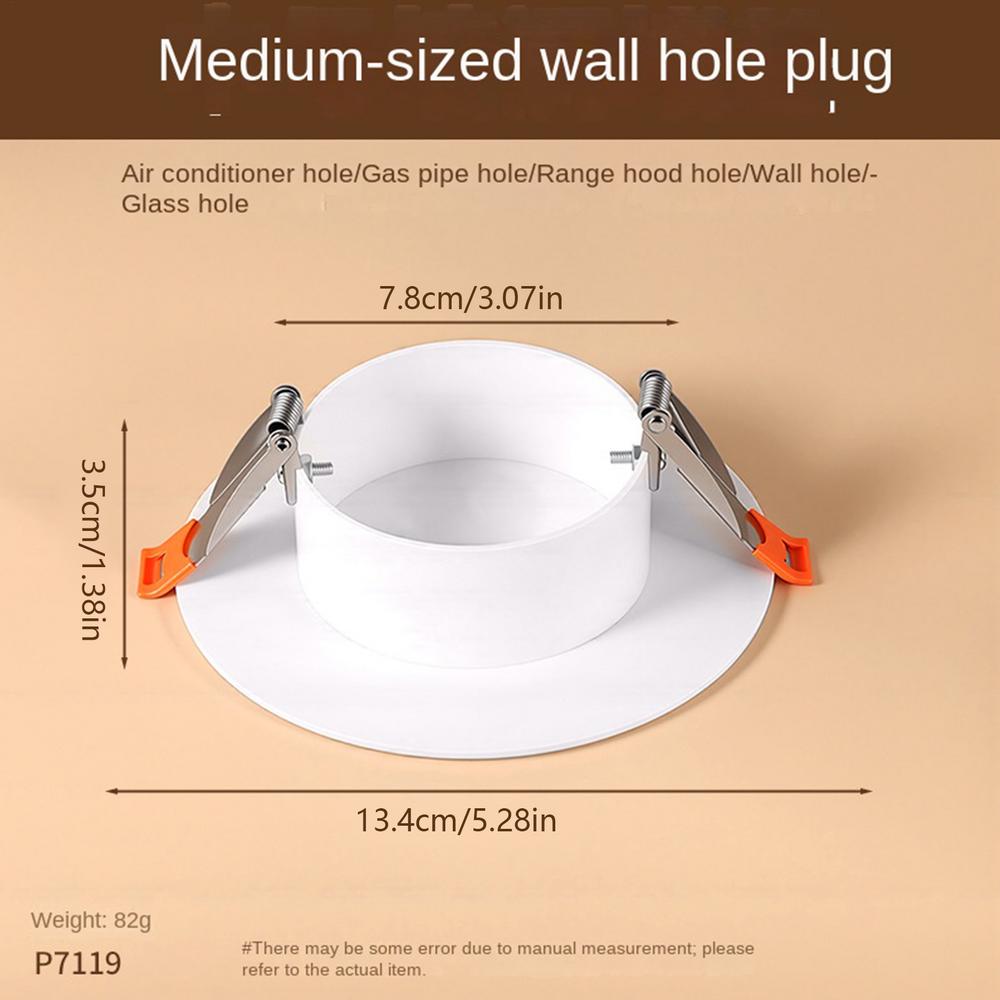 Ceiling Hole Cover Plate, Decorative Hole Panel with Buckle, Round Cover Plate for Home Garage Basement Apartment Workplace