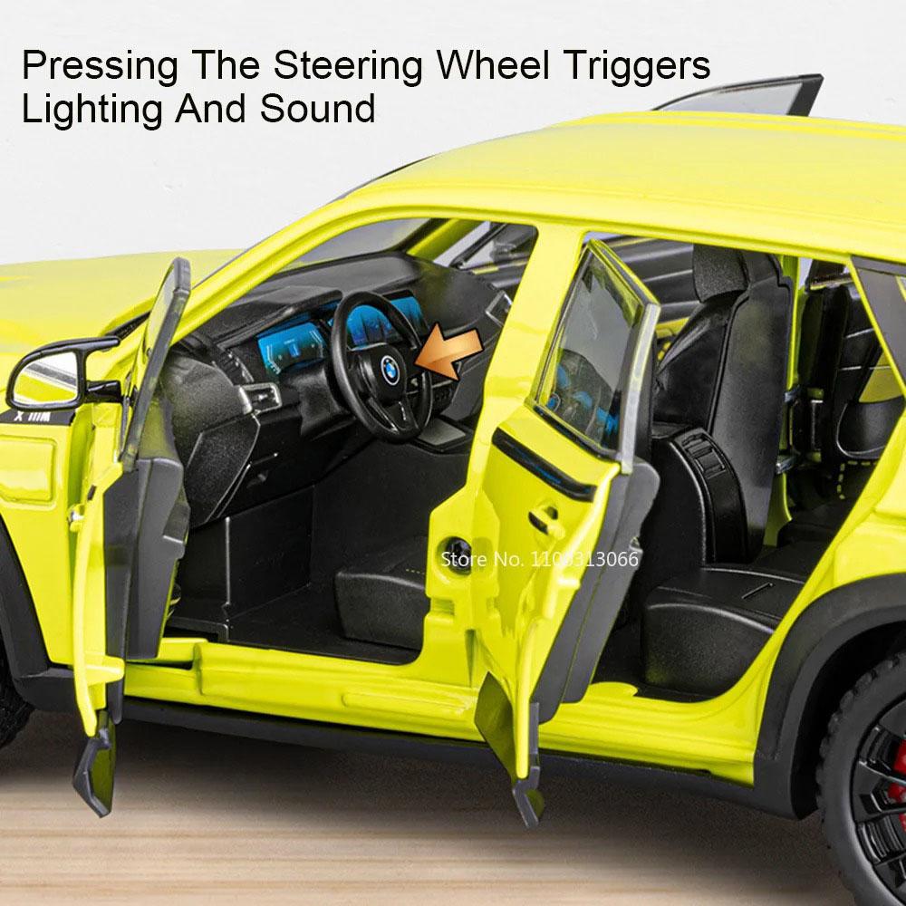 1:24 Xm The 7 Models Alloy Car Diecast Miniature Toys 6 Doors Opened Sound Light Pull Back Vehices Adult Friend's Birthday Gifts