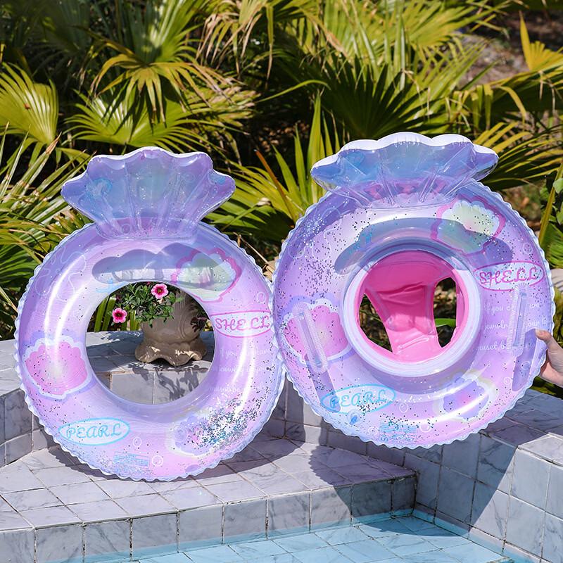 Kids Inflatable Mermaid Tail Steering Wheel Swim Seat