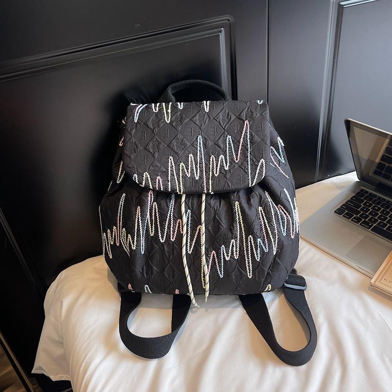 

Korean lightweight and simple double shoulder women s bag fashion contrasting color college student pastoral shoulder bag large capacity summer new mo Small