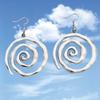 Bohemia Fashion Sliver Color Thread Vortex Symbol Dangle Earrings for Women Simple Retro Beach Mermaid Earrings Jewelry Gifts