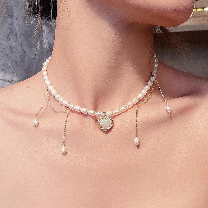 Fashion Heart-shaped Pearl Necklace