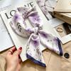 Simple temperament Spring and summer female imitation silk scarf versatile Korean version casual small square scarf neck protection decorative scarf
