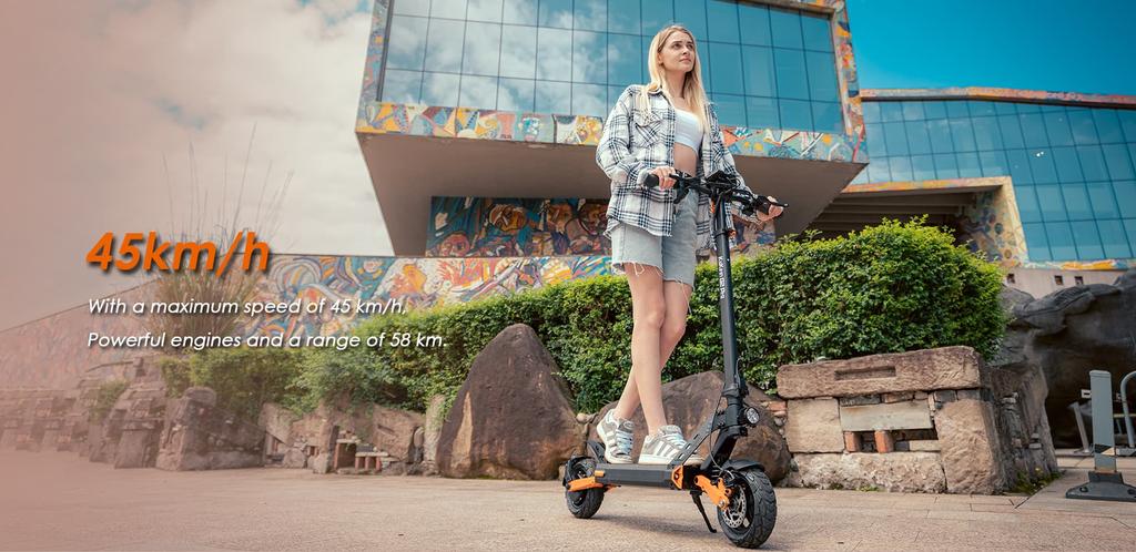 KuKirin G2 PRO 600W Elektroroller, 48V 15.6Ah 58km Reichweite, 45km/h, 9" Schlauchlose Reifen, Faltbarer E-Scooter