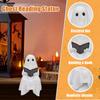 Halloween Cute Ghost Statue Reading Book Ghost Resin Sculpture Ornament Lovely Figurine for Office Home Tabletop Decoration Gift