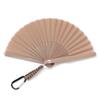 Shoroku Folding Fan Day Gift Stylish Summer Fan with Carabiner Beige Outdoor Craft Bag Included Perfect for Camping Summer Fan Convenient for Men
