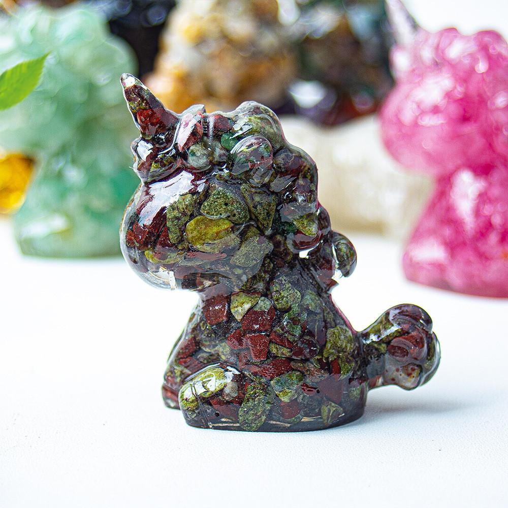 Unicorn Resin Figurine With Handcrafted Crystal Texture For Home Decor And Giftgiving