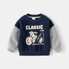Korean Version of Children's Clothing Autumn Boys' Fake Two-piece Sweater Baby Loose Top Children's Sleeve Top