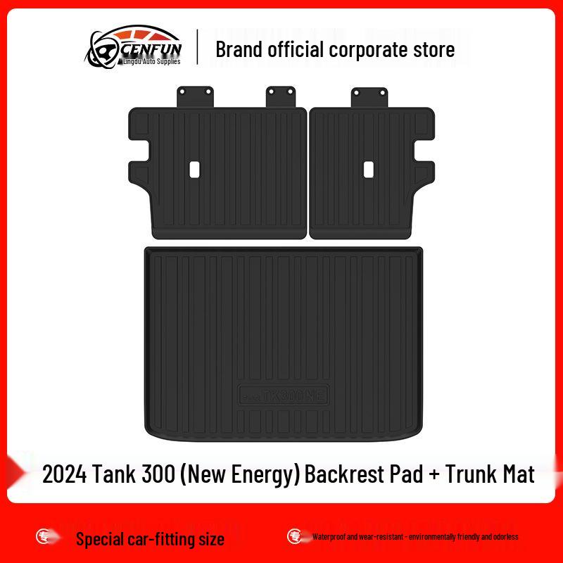 24-Year WEY Tank 300 Eco-Friendly TPE Floor Mats & Trunk Backrest Pad