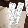 32pcs Christmas DIY Cartoon Graffiti Bookmark Minimalist Line Coloring Blank Bookmark Handicraft Decoration Pendant, Bookmark