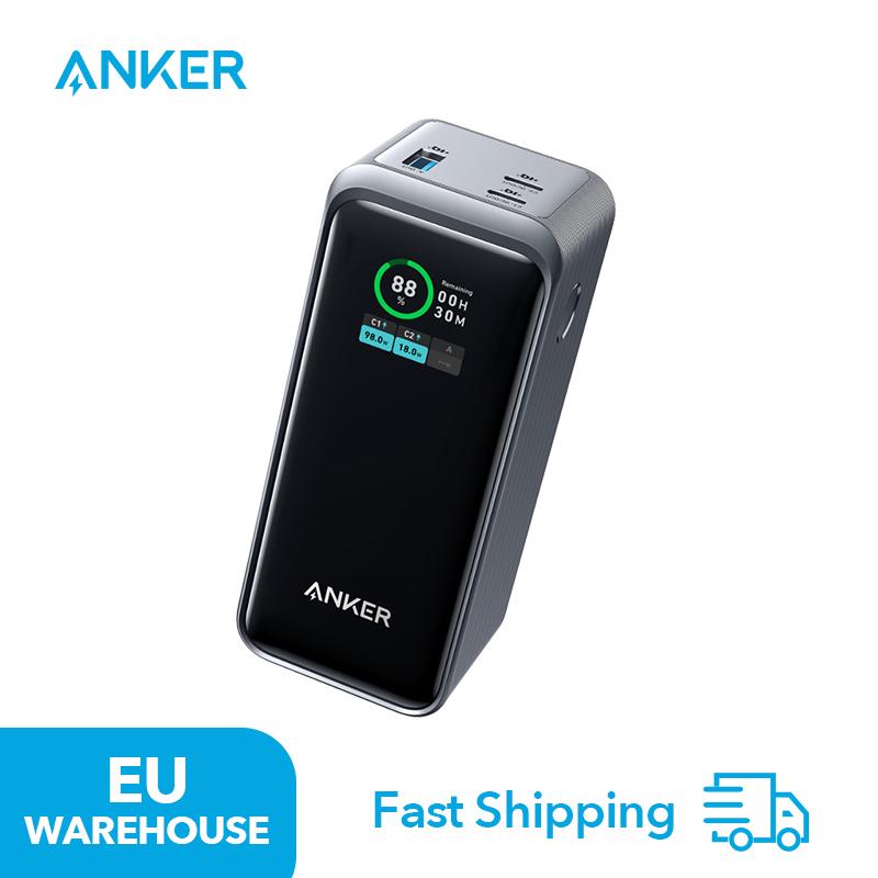 Anker Prime Power Bank, 20,000mAh 200W Portable Laptop Charger for Travel, TSA-Approved, Smart Digital Display nero