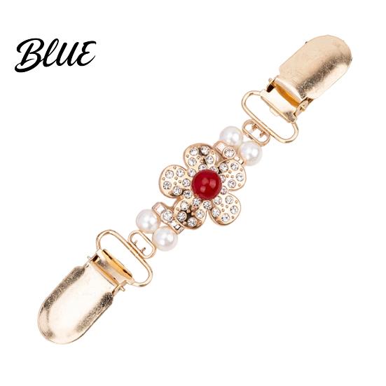 Clothing Fashion Clips Vintage Sweater for Women Girls, Retro Faux Pearl/Floral Cardigan Clips, Elegant Collar Dress Waist Alteration Clip Dresses
