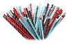 Paper Straws White Dots Mix 10 Pcs