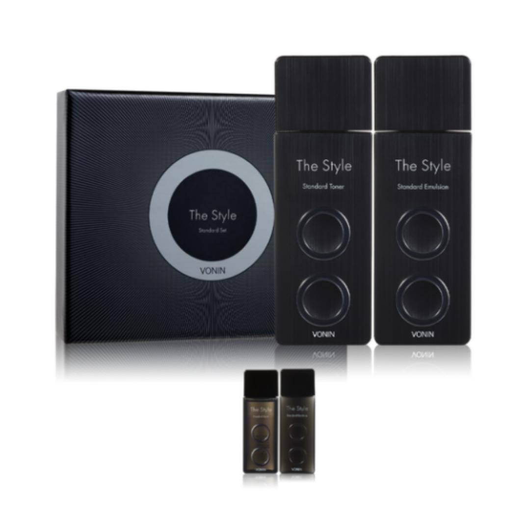 

BONIN The Style Standard Men’s Basic 2‑Piece Set — Toner 135 ml + 35 ml, Emulsion 135 ml + 35 ml