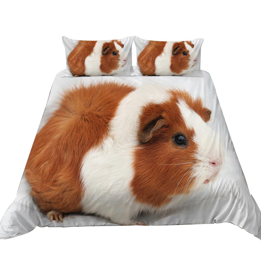 

Постельное белье с 3D-кроличьим рисунком, пуховое одеяло и наволочка с животным принтом из ультратонкой волокнистой ткани для удобного и мягкого украшения дома с молниями Baby 100x135cm