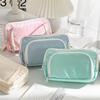 Macaron Color Pencil Case Pen Bag Dual Layer Front Open Pocket Storage Pouch for Stationery School