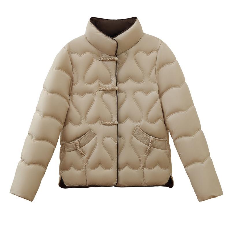 Light down cotton-padded clothes, winter new small cotton-padded clothes, buckle jackets, women's cotton-padded jackets