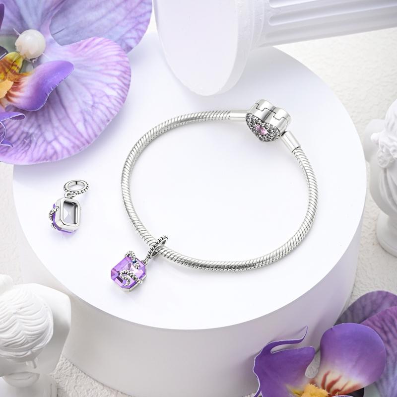 Pingentes Cobre Original Serpentine Roxo Contas de Animais Encaixe Pulseira Joias Femininas Diy Acessório de Presente Fino