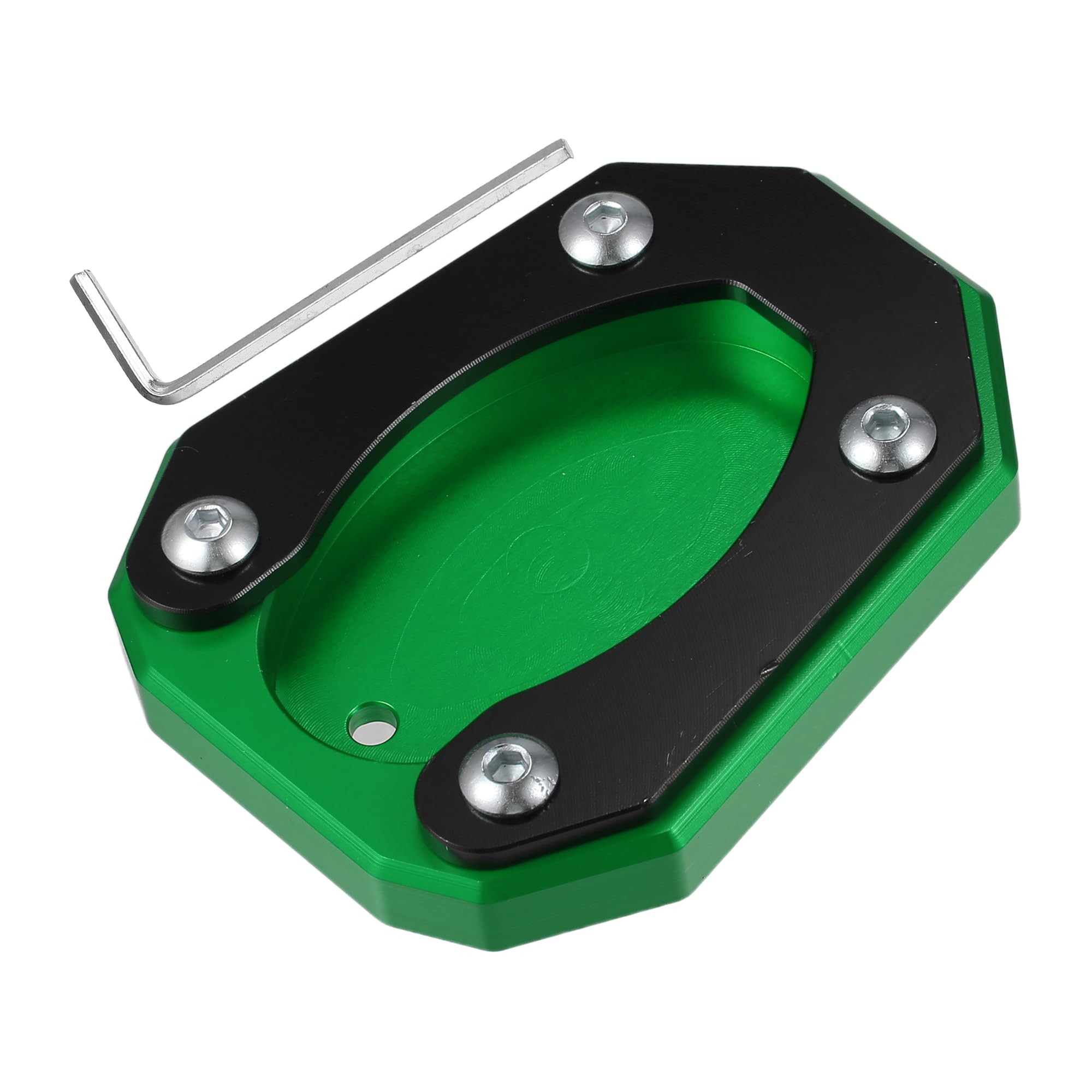 

uxcell Motorcycle Kickstand Side Stand Plate Pad Aluminum Alloy for Midori Kawasaki Zx4rr 2023 1 Set зелёный