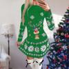Women's Christmas Printed Dress Base Shirt