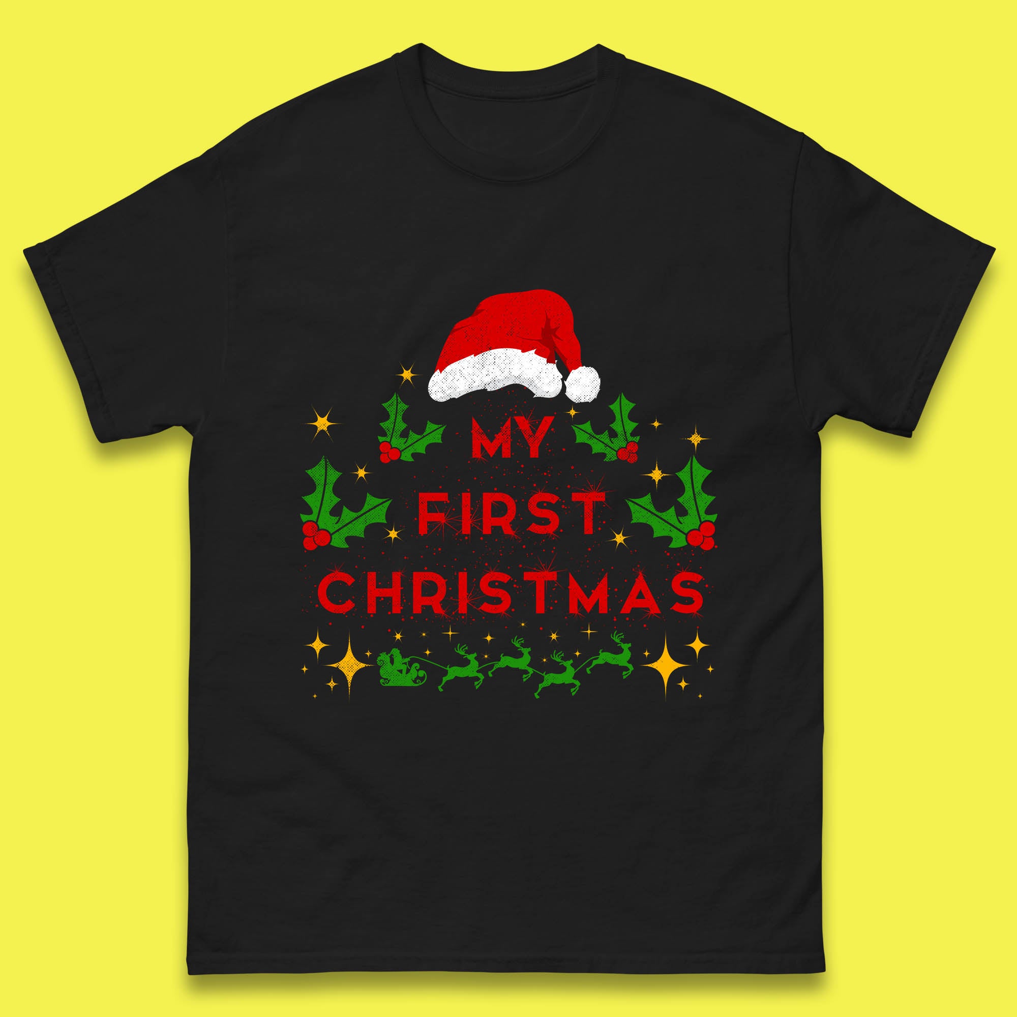 My First Christmas Winter Mens T Shirt Womens Tops Tees Christmas Top 2XL