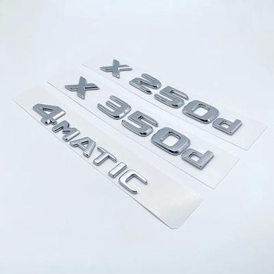 3D Chrome Letters X250d X350d 4Matic Etition 1 Emblem for Mercedes Benz X Class Car Fender Badge Trunk Nameplate Logo Sticker